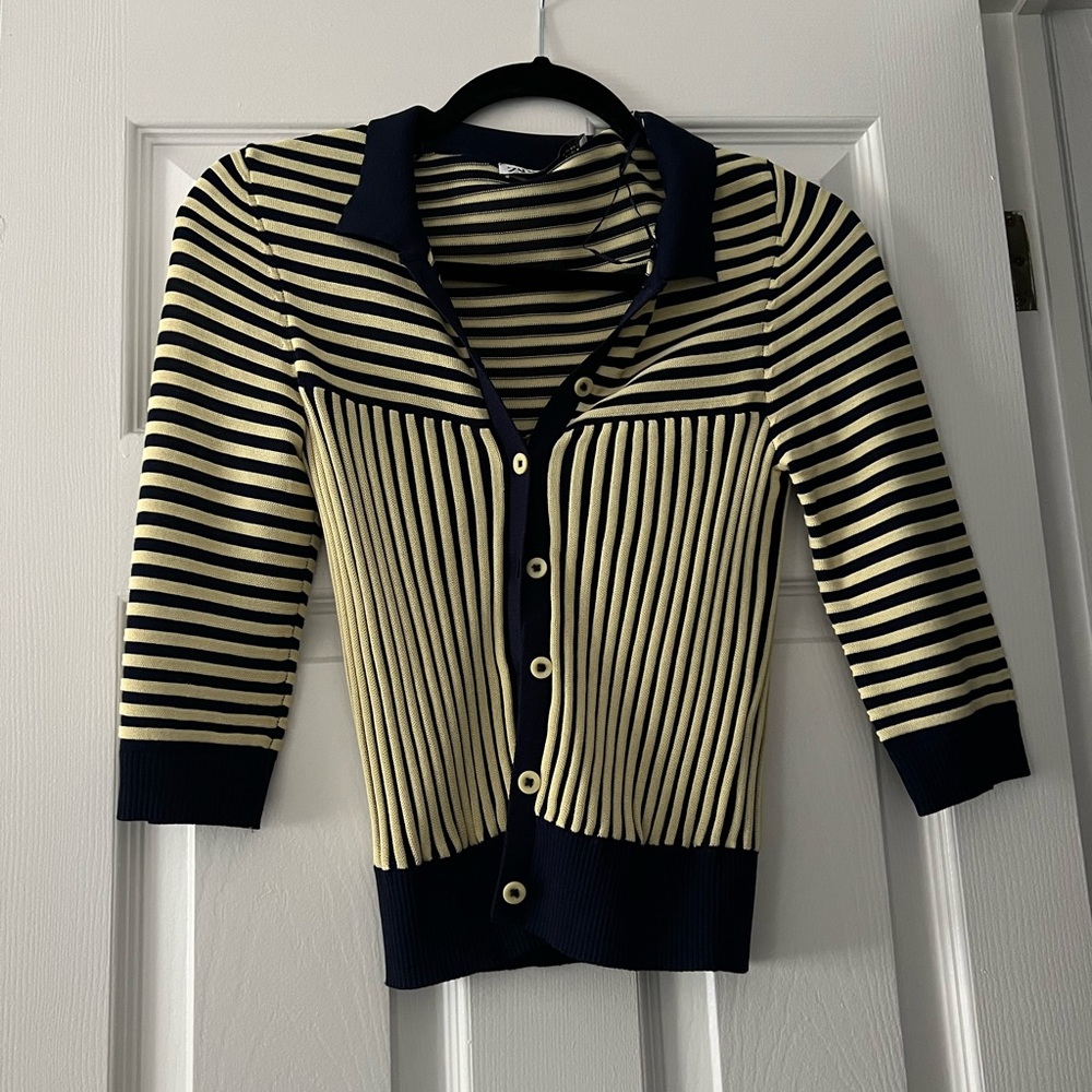 Zara polo knit top